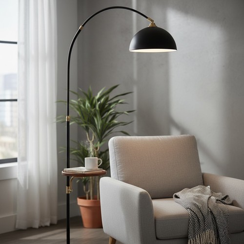 Stehlampe schwarz mit - schwarz, tisch
